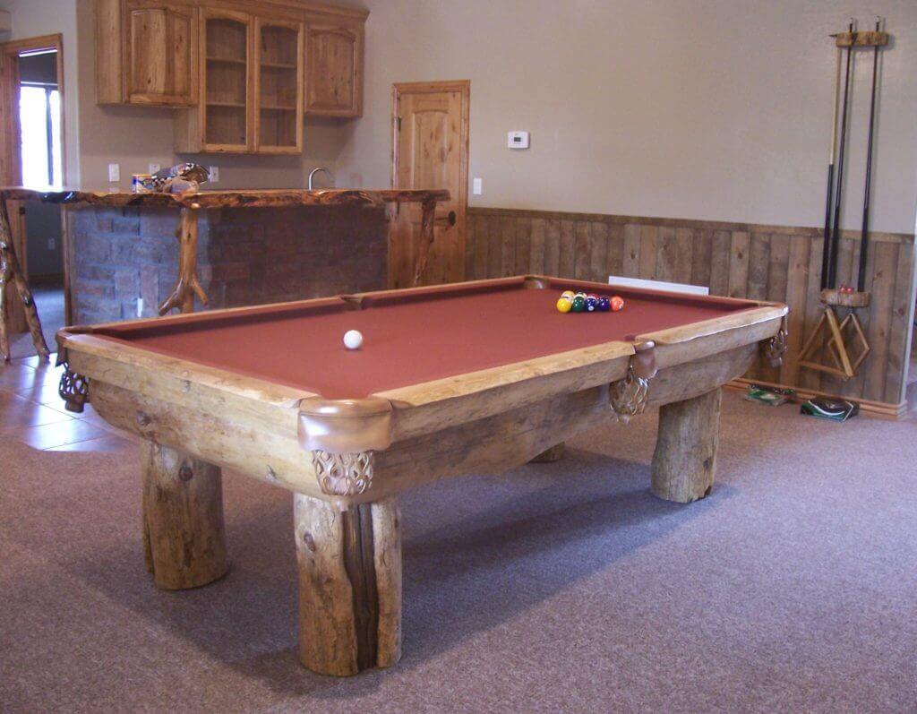 Log Pool Table - Custom Manufacture of Table Games